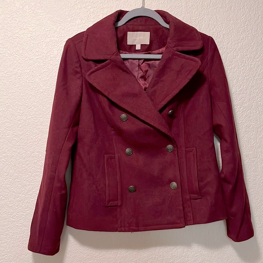 Banana Republic women’s wool blend pea coat size medium.